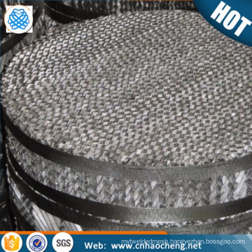 Stainless steel 304l structured/distillation column packing wire mesh